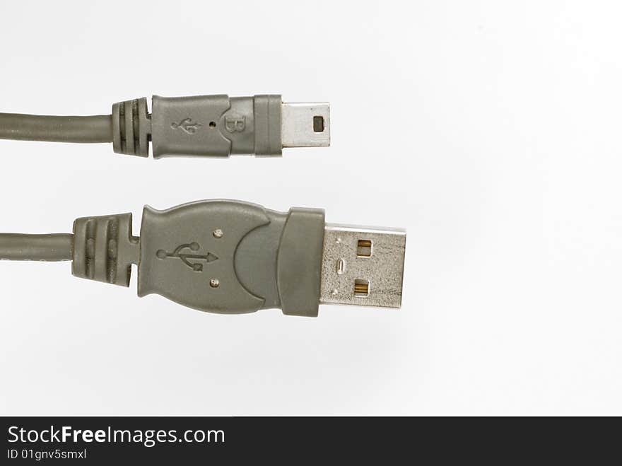 USB cable isolated on white background