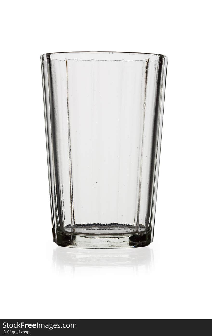 Empty glass isolated on white background