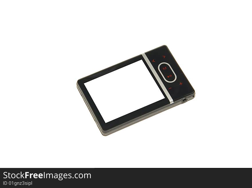Black miltimedia player with blank screen. Black miltimedia player with blank screen