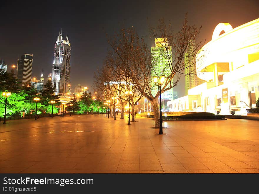 The night view of shanghai china. The night view of shanghai china.