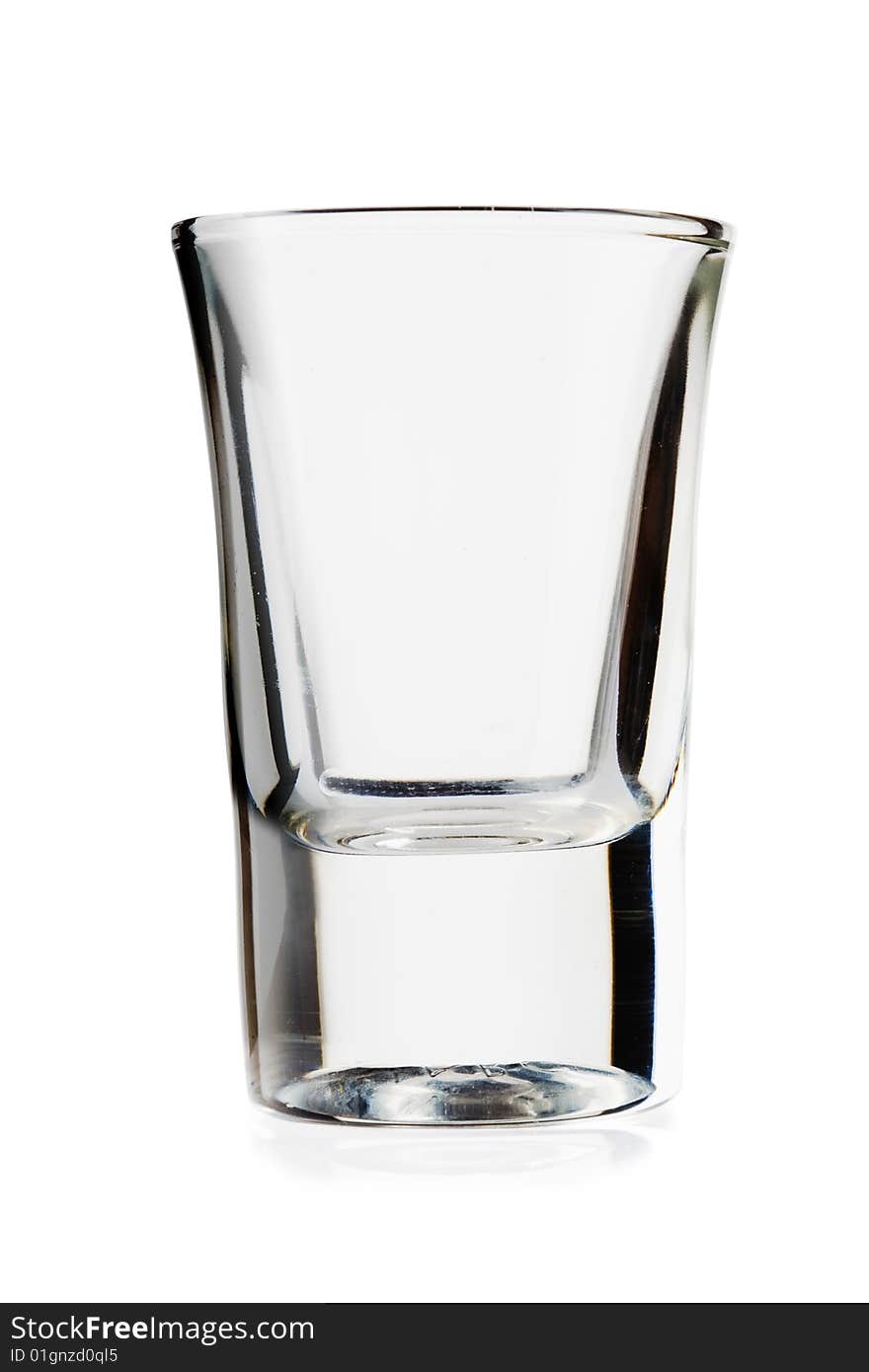 Empty glass isolated on white background