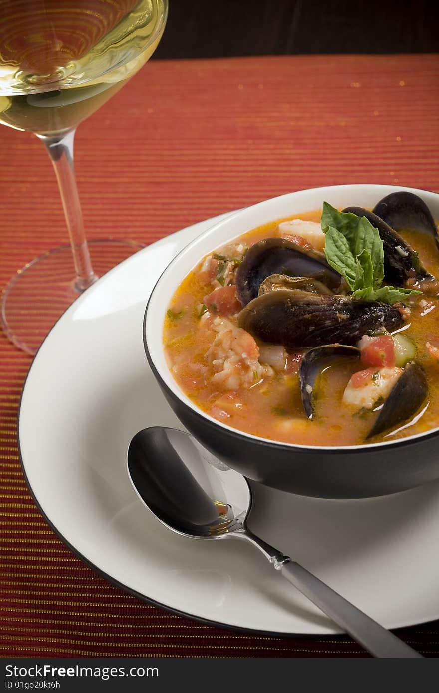 Mussel, Shrimp and Scallop Soup