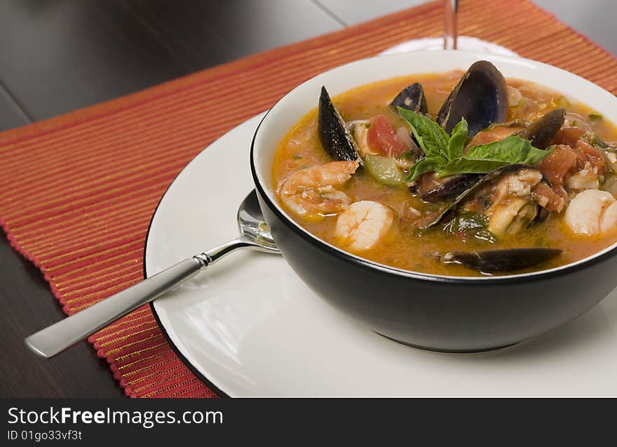 Bowl Of Seafood Soup