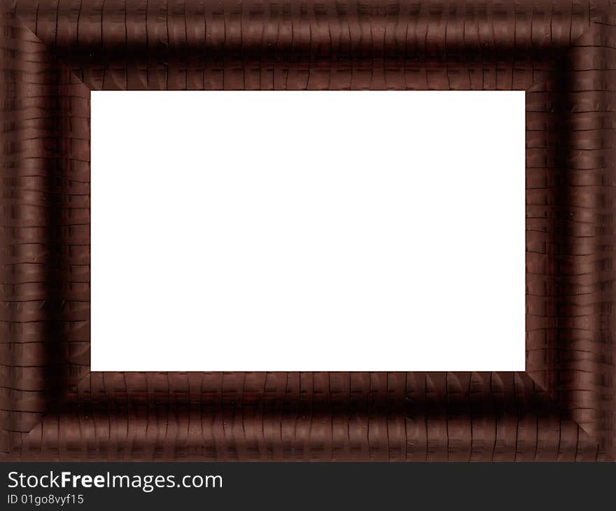 A picture frame on a white