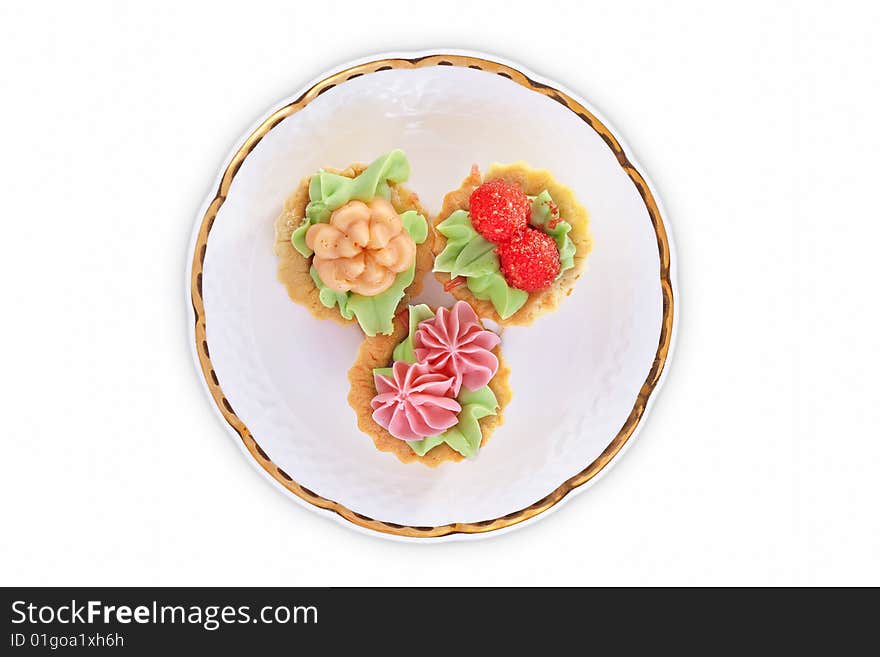 Pastries on the plate