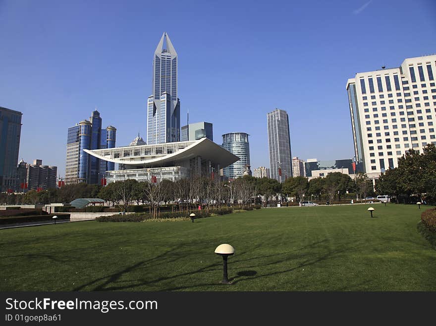 The modern building in shanghai.