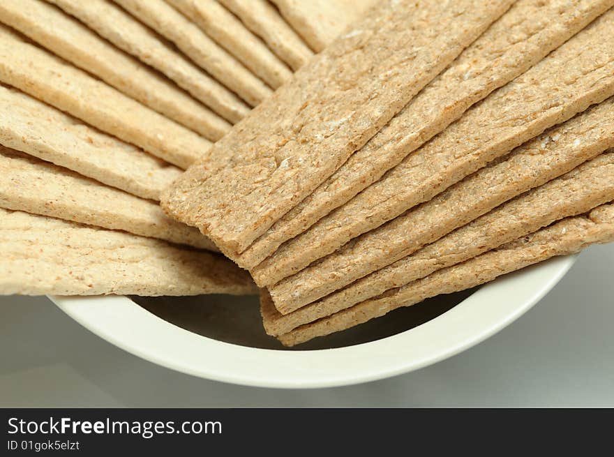 Brown And White Crispbread.