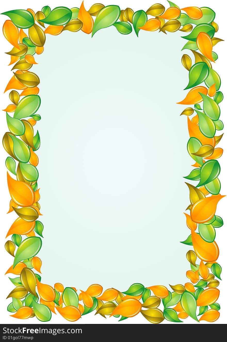 Frame with leaves for your design