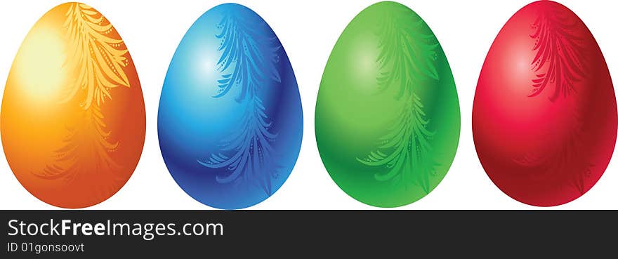 The vector illustration contains the image of eggs