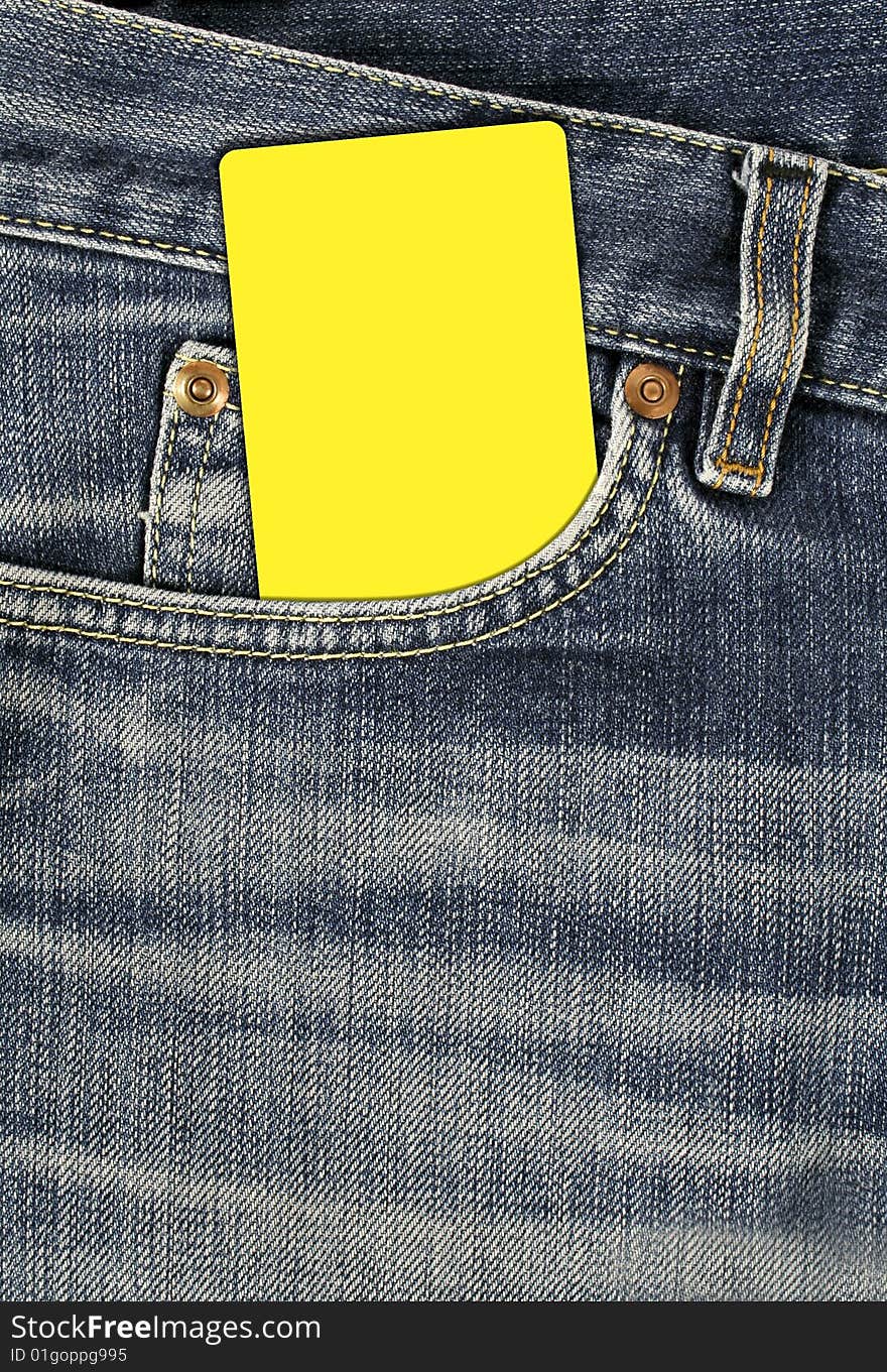 Jean Texture With Pocket And Empty Card