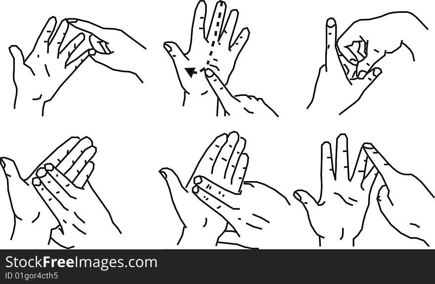 Illustration of Hand gestures for your design