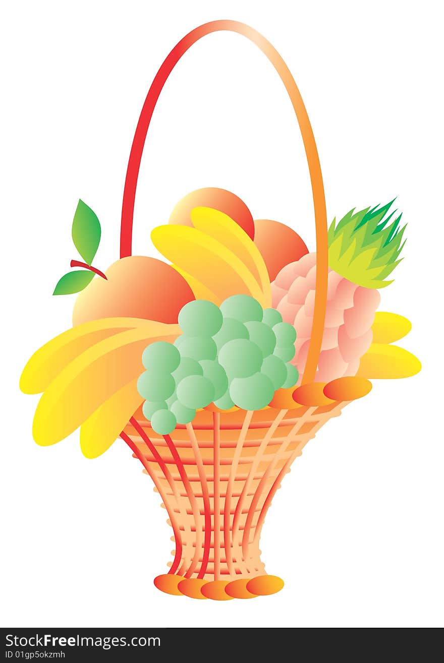 Basket with fruit