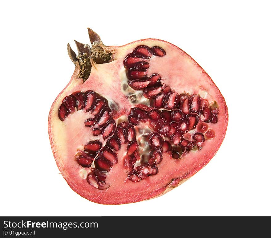 Half of pomegranate