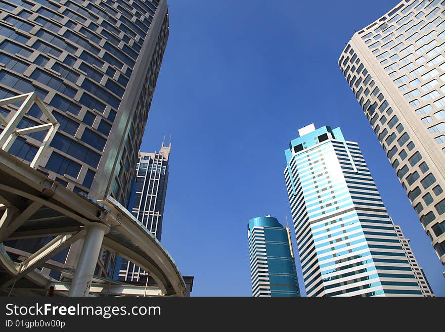 The modern building in shanghai.