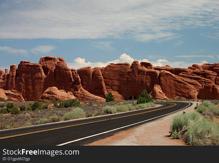 Road Through Arches National Park