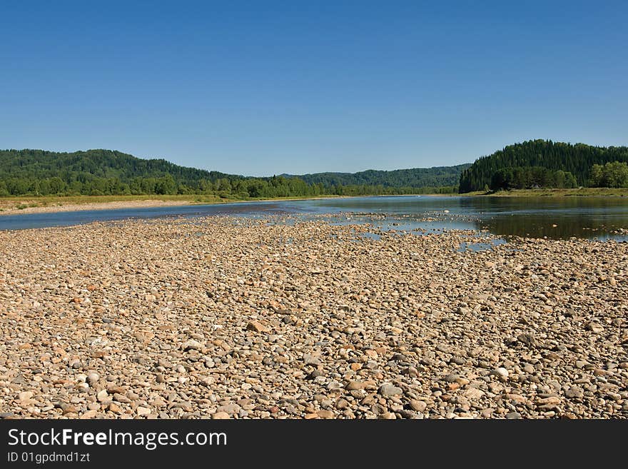 River with pebbles