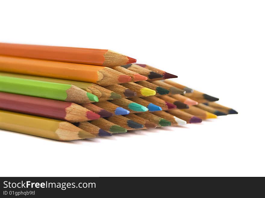 Color pencils isolated