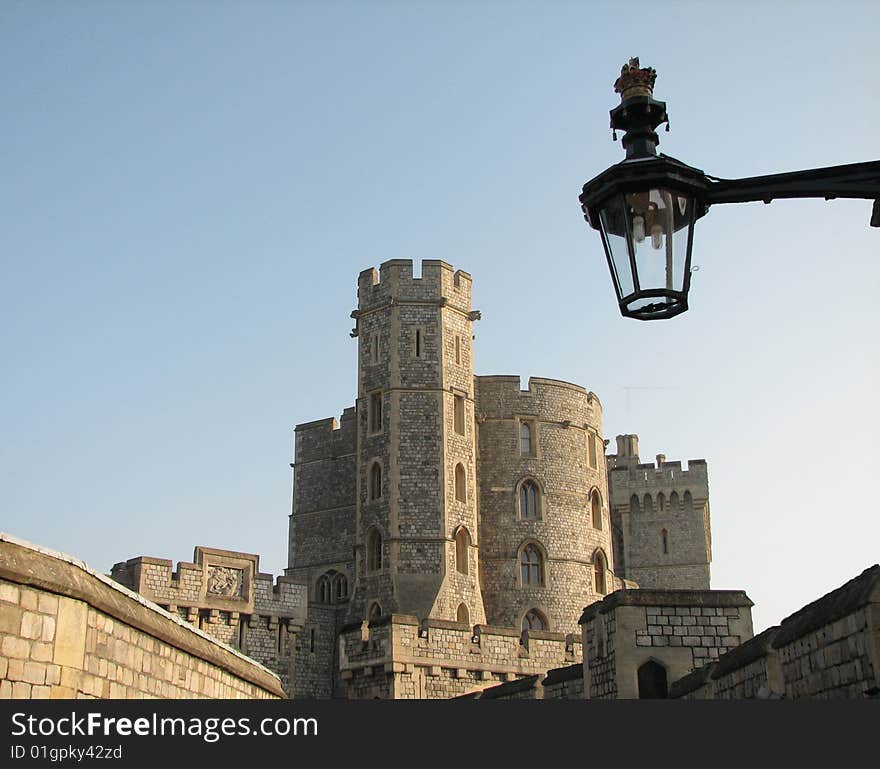 View to the tremendous royal Windsor castle from the 12-15 century. View to the tremendous royal Windsor castle from the 12-15 century