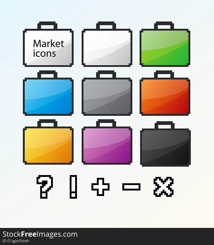 Set of icons for an electronic shop. Set of icons for an electronic shop.