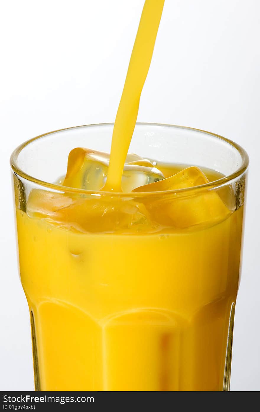 Orange Juice - Pouring into a Glass