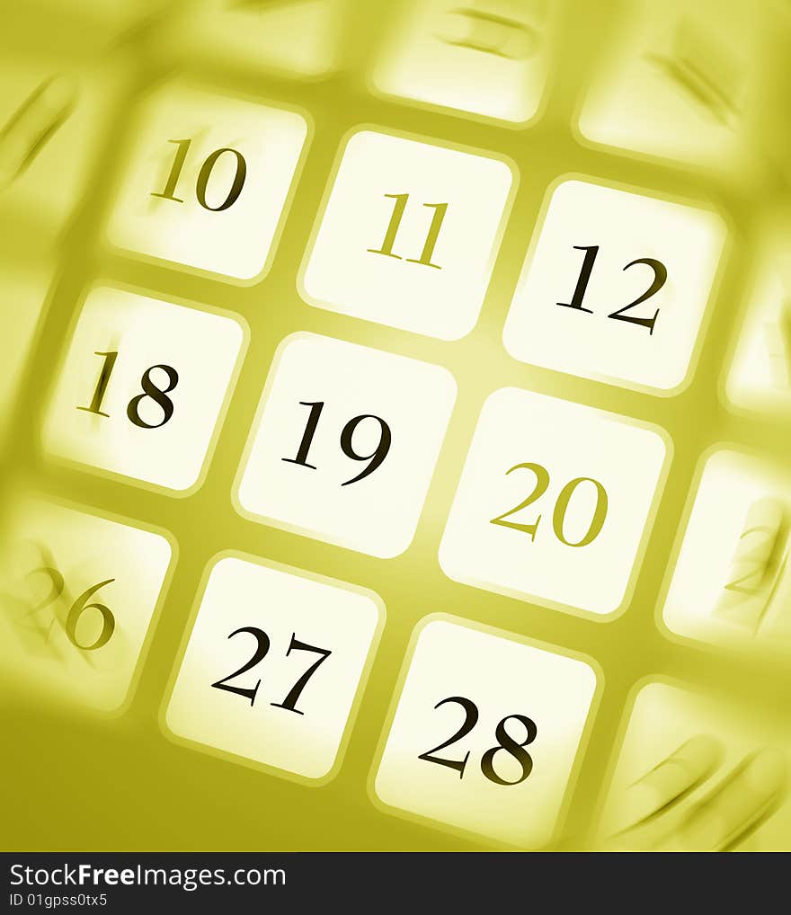 Close up of a calendar