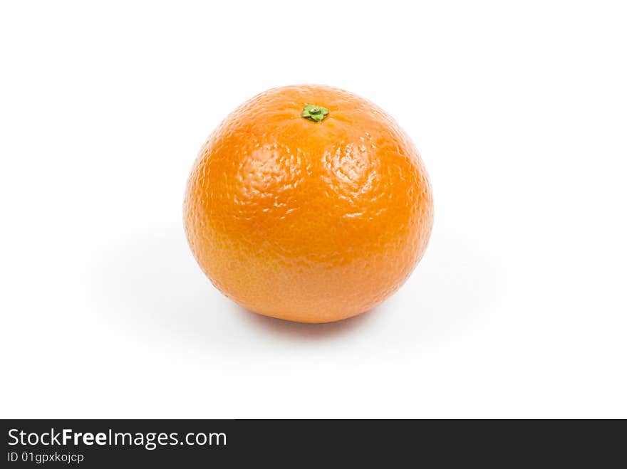 Fresh orange on white background