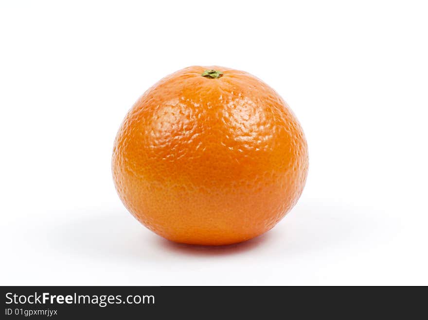 Fresh orange on white background