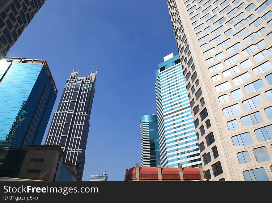 The modern building in shanghai.