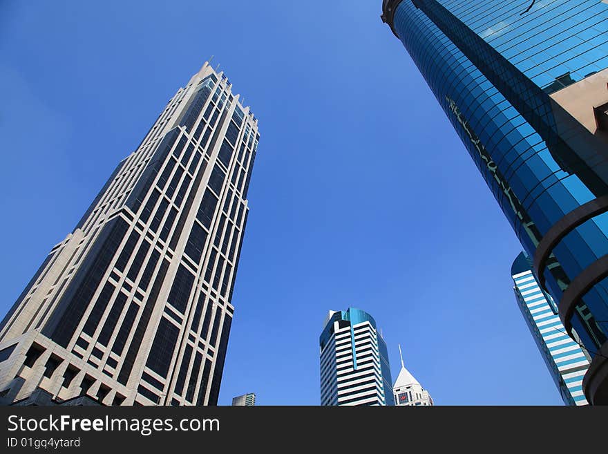 The modern building in shanghai.