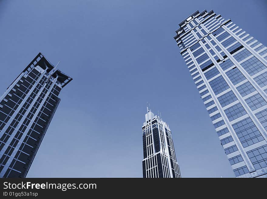 The modern building in shanghai.