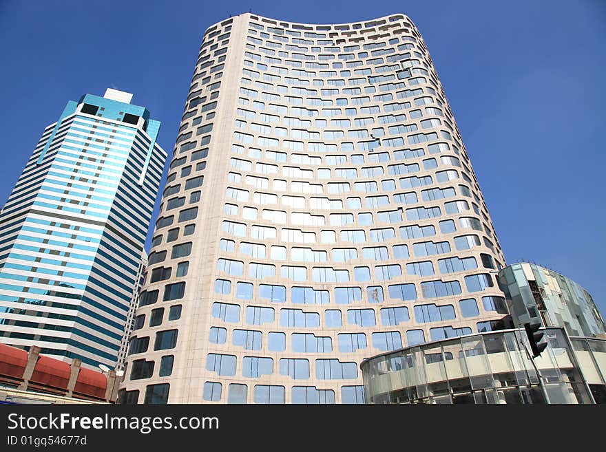 The modern building in shanghai.