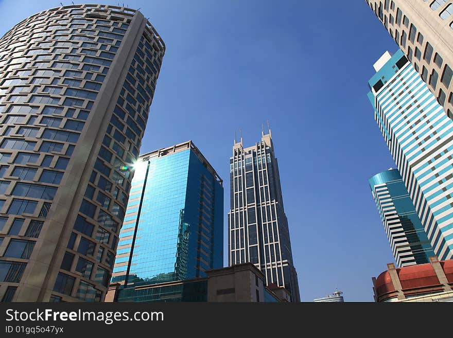 The modern building in shanghai.