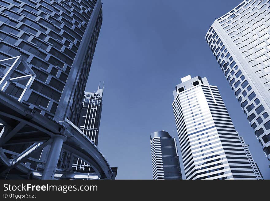 The modern building in shanghai.