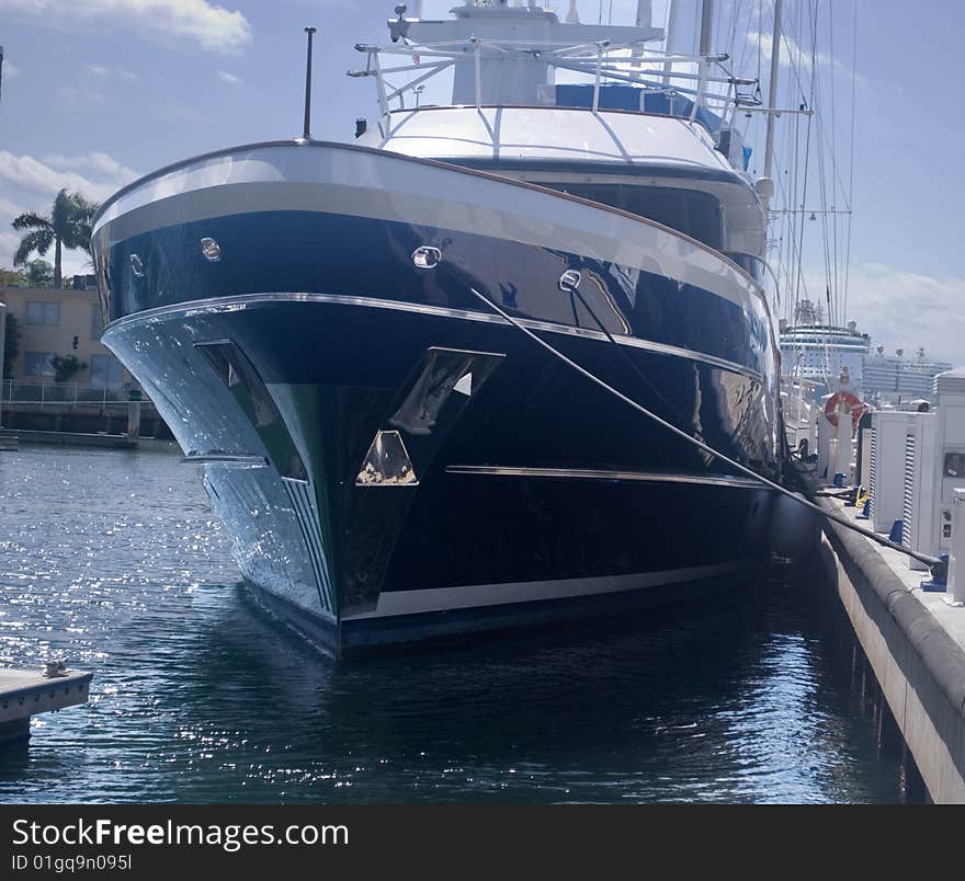 Luxury Yacht Docked