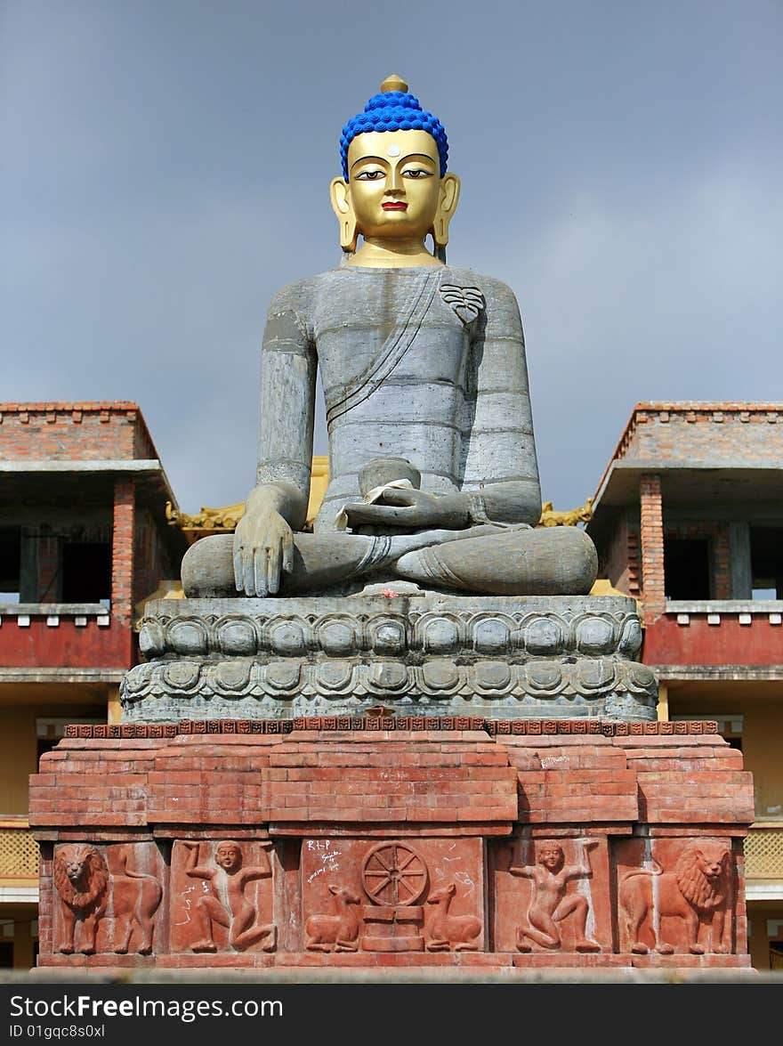 Giant buddha view in asia