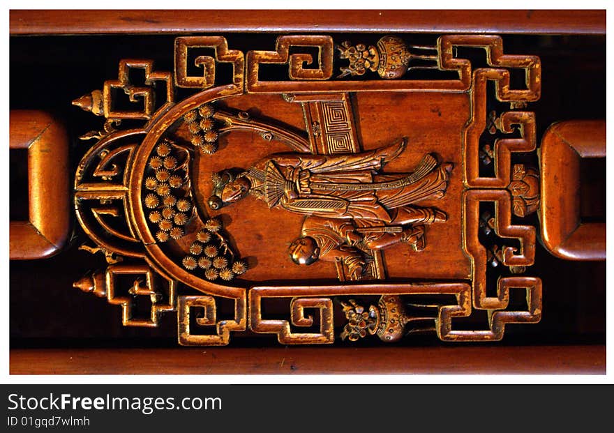 Piece Of Wood Carving In The Beijing Opera Perform