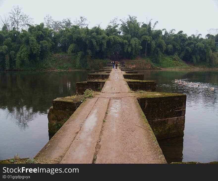 Ancient Stone Bridge in chengdu china. Ancient Stone Bridge in chengdu china