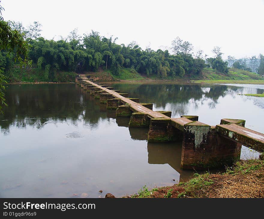 Ancient Stone Bridge in chengdu china. Ancient Stone Bridge in chengdu china