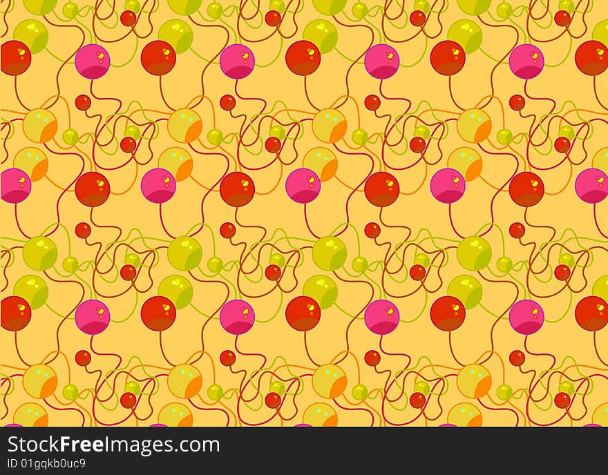 Vector illustration of Colorful  beads pattern . Retro abstract funky  background . Vector illustration of Colorful  beads pattern . Retro abstract funky  background .