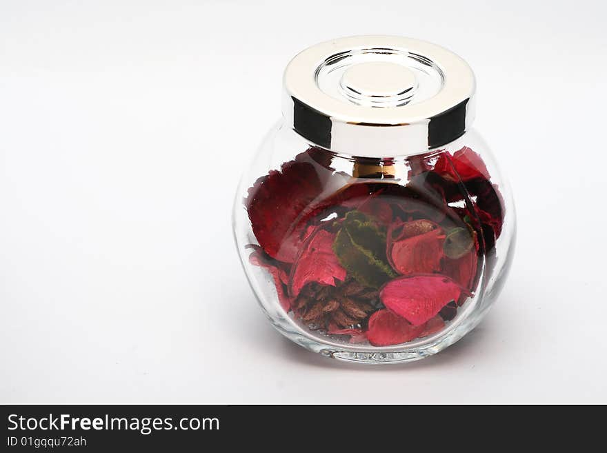 Petals And Glass Bottle