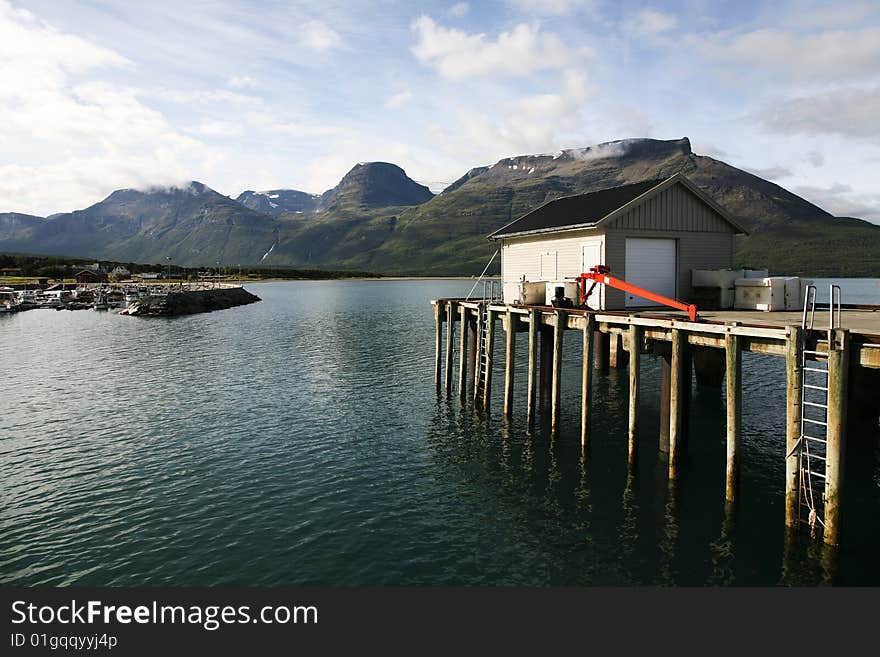 Mountains and Pier