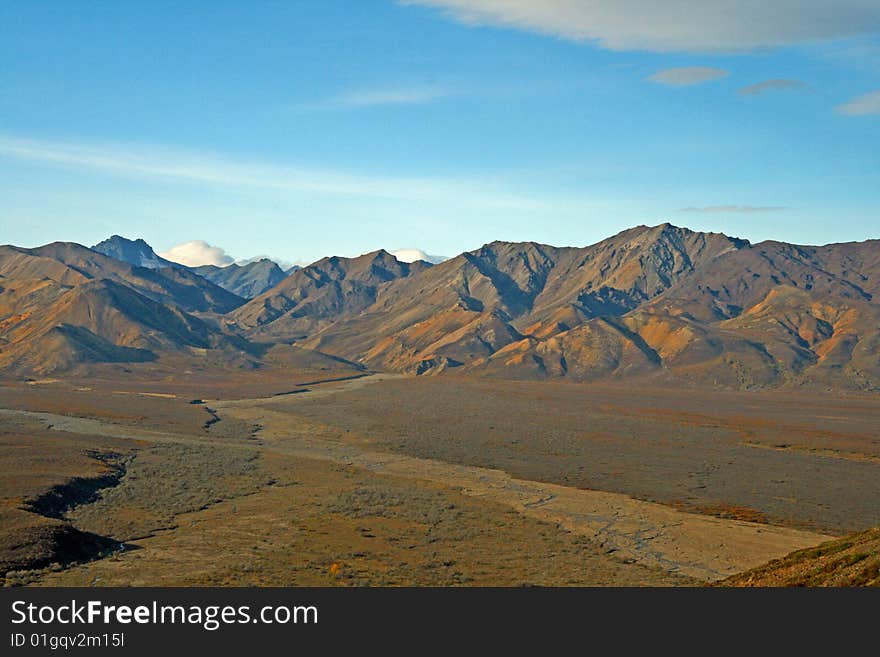 Mountain and surrounding area in Denali Park, Alaska. Mountain and surrounding area in Denali Park, Alaska