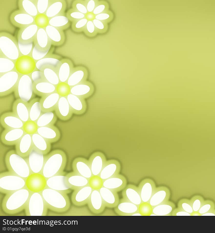 Spring and summer flower background with copy space