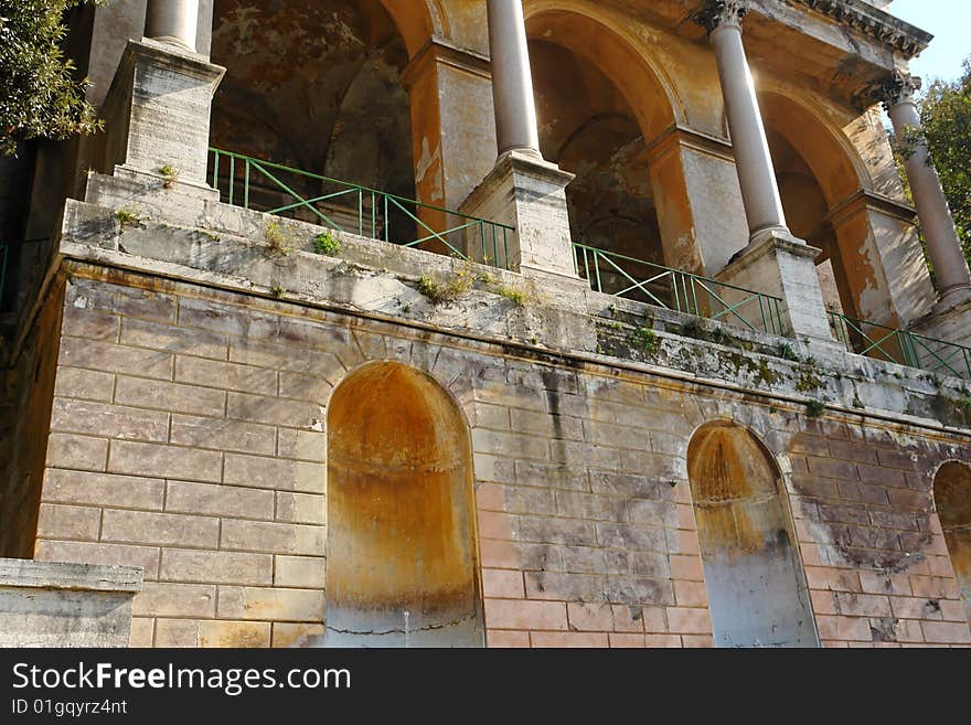 The Pincio monument structure in Rome, Italy. The Pincio monument structure in Rome, Italy