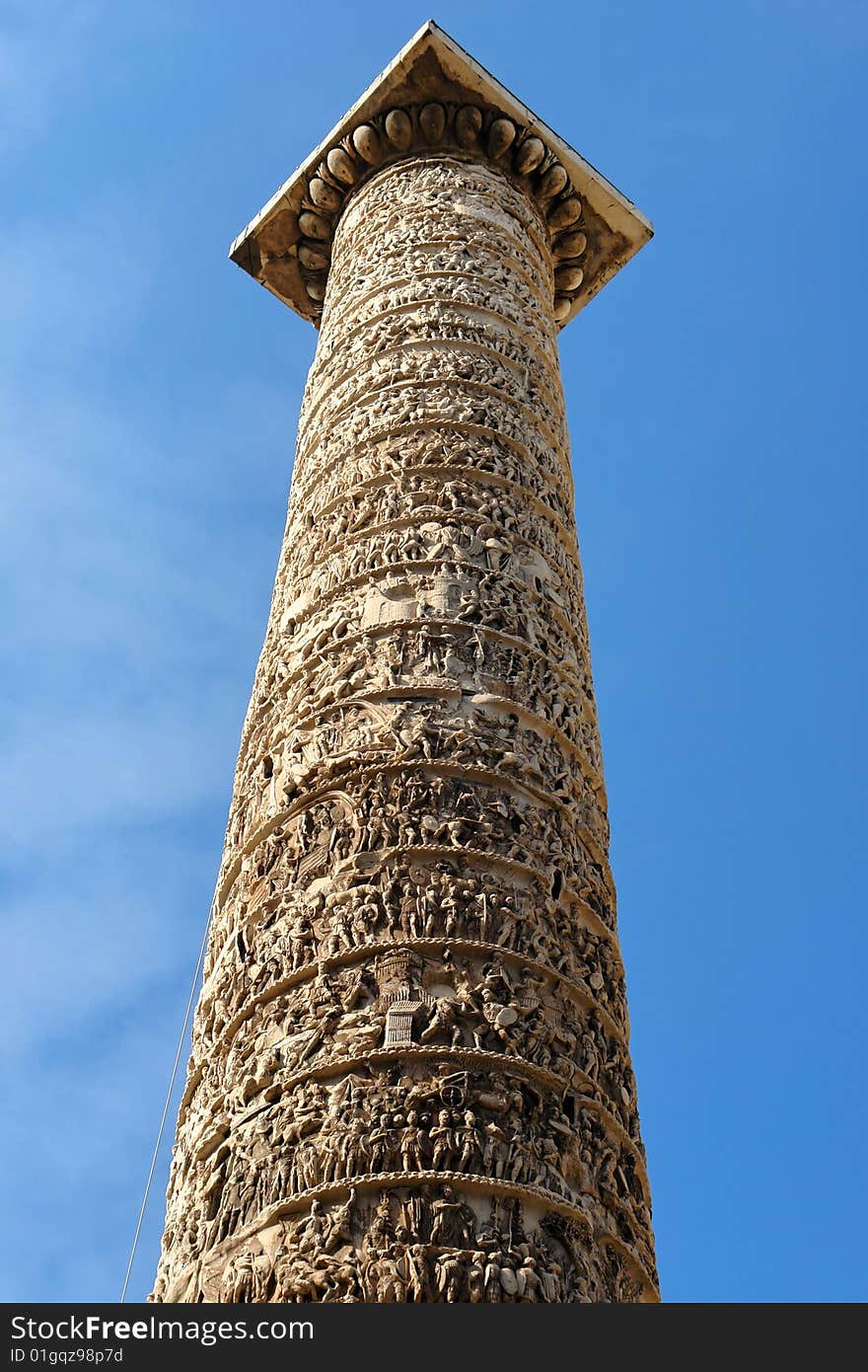 Piazza Colonna Obelisk in Rome Italy