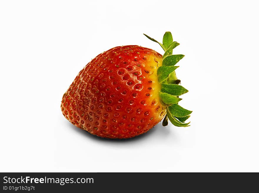 Strawberry fruit with white background