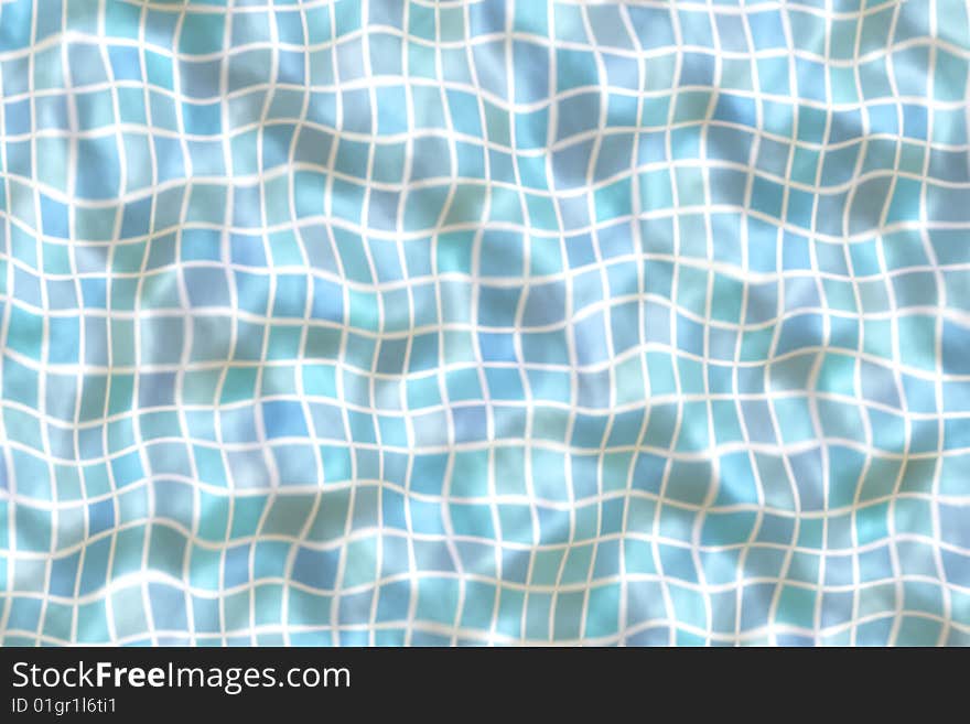 Blue reflective underwater mosaic background