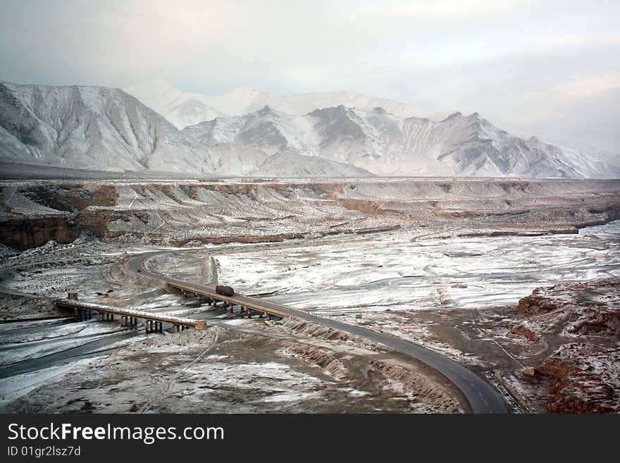 Wonderful landscape in tibetan plateau