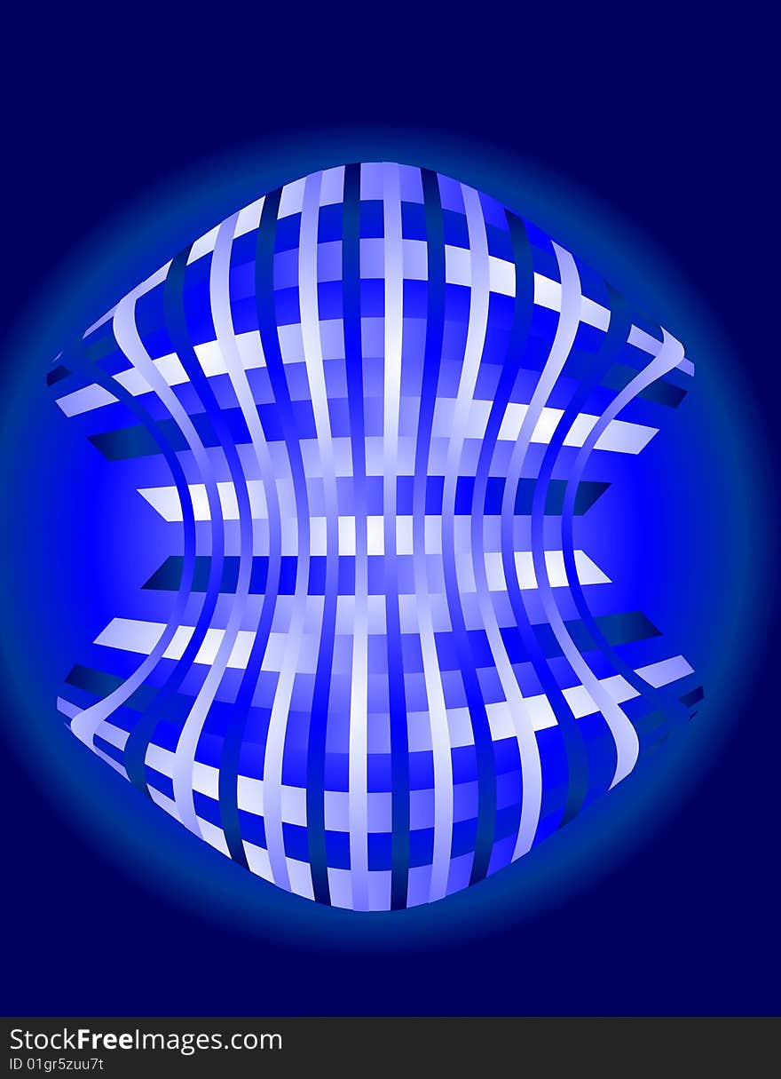 Open weave design on a blue background. Open weave design on a blue background