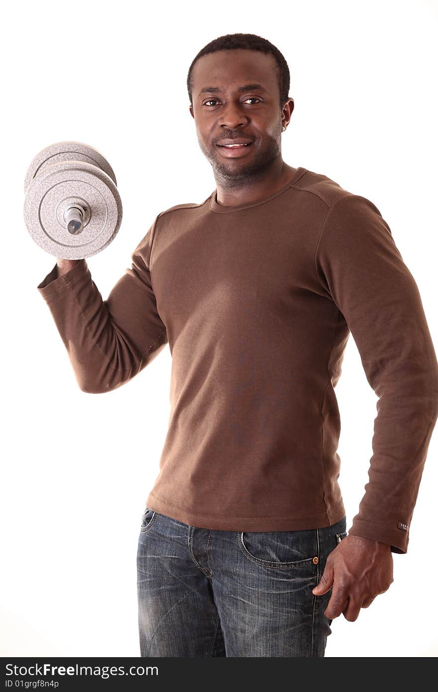 Portrait of a young man in the studio. Portrait of a young man in the studio